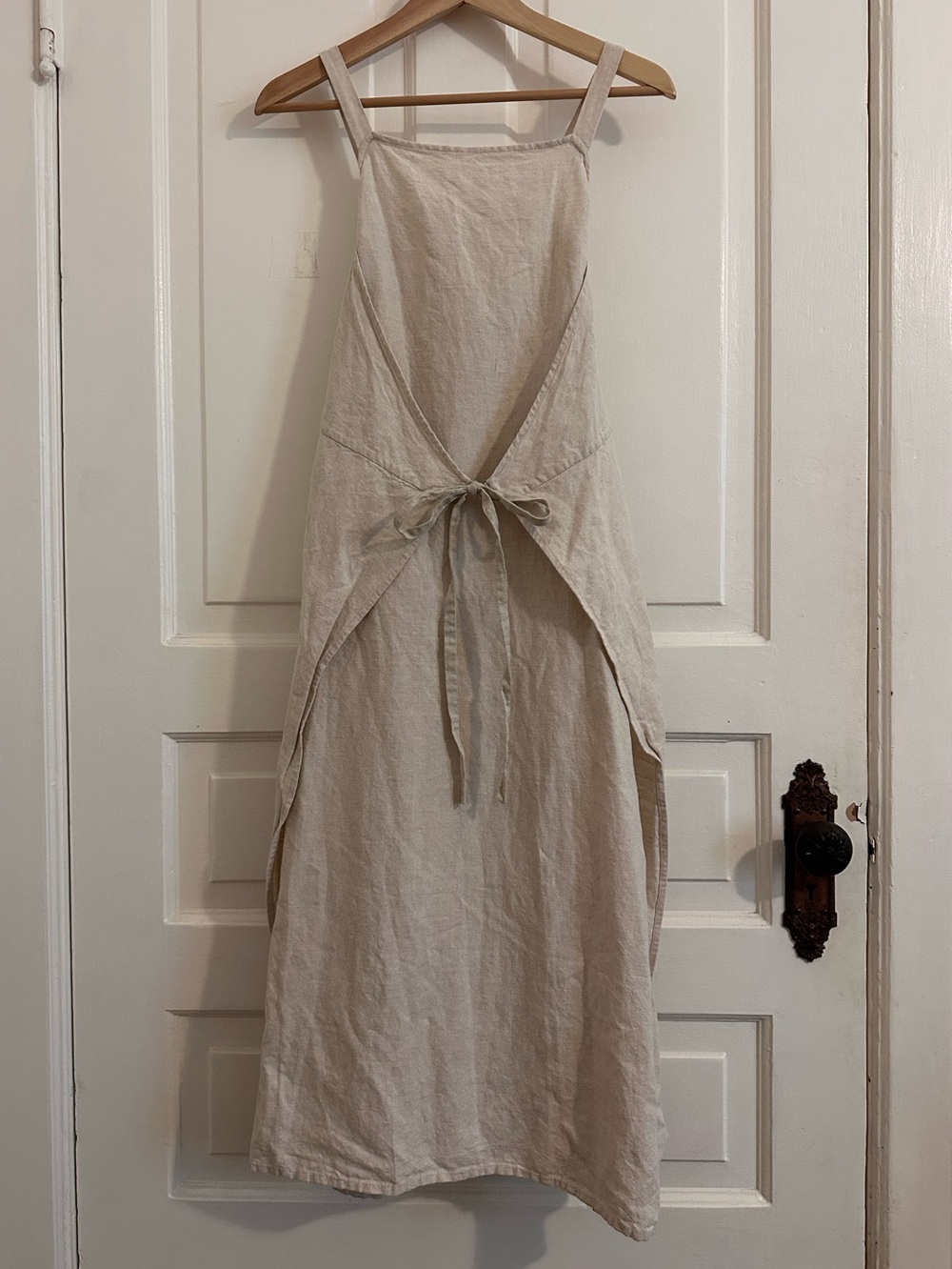 Shaina Mote Linen Wrap Tank Apron Midi Dress Size Small